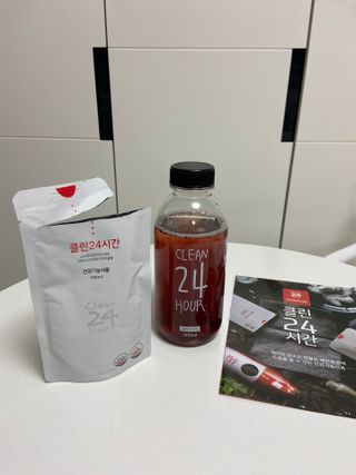 클린24시간 1BOX(5포) + 전용보틀(500ml) — 5점을 준 리뷰어가 2023년 1월 올린 사용 사진