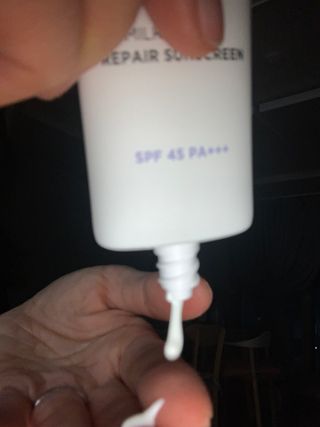 바노바기 코스메틱 바노바기 밀크씨슬 리페어 시카 선스크린 플러스 50ml — 5점을 준 리뷰어가 2023년 1월 올린 사용 사진