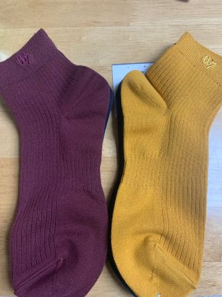 [사이즈가 있는 양말 필로이] 남/여 골지 발목 양말 4족 세트 남【S, M, L, XL】여【S, M, L】_컬러 랜덤 — 5점을 준 리뷰어가 2022년 6월 올린 사용 사진