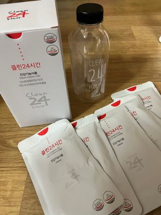 클린24시간 1BOX(5포) + 전용보틀(500ml) — 5점을 준 리뷰어가 2022년 8월 올린 사용 사진