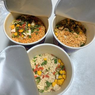NISSIN 닛신 컵누들  4종 - 씨푸드오리지날, 씨푸드 스파이시, 씨푸드 커리, 씨푸드 XO소스 — 4점을 준 리뷰어가 2021년 11월 올린 사용 사진