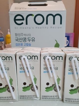 이롬 erom 황성주박사의 국산콩 두유 검은콩 고칼슘 — 5점을 준 리뷰어가 2020년 12월 올린 사용 사진