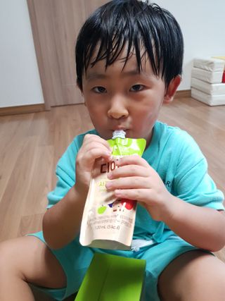 [몸엔용] 우리 아이 건강간식, 달콤한 녹용곤약젤리 디어팡 4종 — 5점을 준 리뷰어가 2021년 8월 올린 사용 사진
