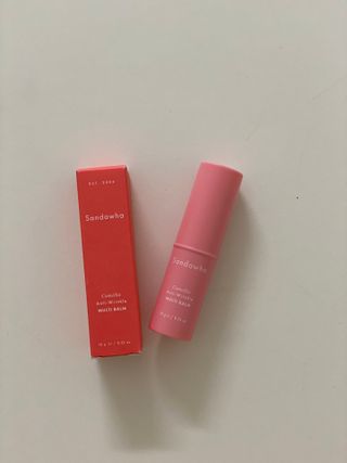 스킨큐어 산다화 카멜리아 안티 링클 멀티밤 — 3.5점을 준 리뷰어가 2022년 11월 올린 사용 사진