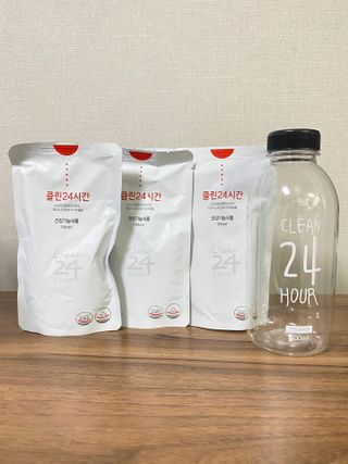 클린24시간 1BOX(5포) + 전용보틀(500ml) — 5점을 준 리뷰어가 2022년 9월 올린 사용 사진