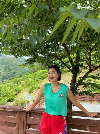 [스테이피플] SILKY SLEEVELESS LOGO TOP — 5점을 준 리뷰어가 2022년 6월 올린 사용 사진