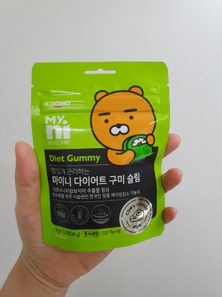 일동제약 마이니 마이니 다이어트 구미 슬림 — 5점을 준 리뷰어가 2021년 2월 올린 사용 사진
