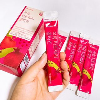 서울약사신협_석류 타트체리 콜라겐_10g x 30포 — 3.5점을 준 리뷰어가 2021년 7월 올린 사용 사진
