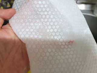 부직포나라 중금속유해물질ZERO 뜯어쓰는 주방 일회용수세미 60매 2매 — 5점을 준 리뷰어가 2022년 11월 올린 사용 사진