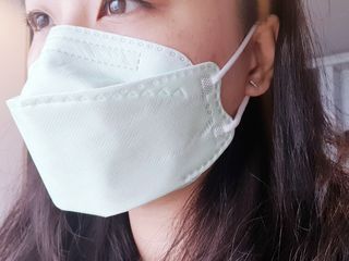 [이지아 마스크] 애니가드 더솔루션마스크 KF80 대형 컬러 4종 — 5점을 준 리뷰어가 2021년 7월 올린 사용 사진