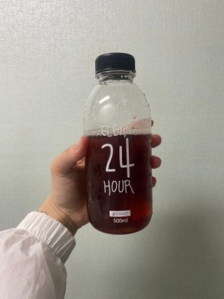 클린24시간 1BOX(5포) + 전용보틀(500ml) — 5점을 준 리뷰어가 2022년 8월 올린 사용 사진
