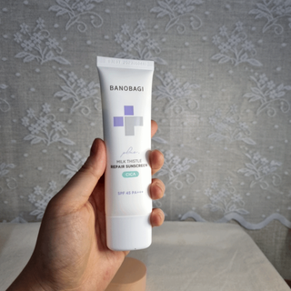 바노바기 코스메틱 바노바기 밀크씨슬 리페어 시카 폼 클렌저 플러스 120ml + 선스크린 플러스 50ml — 5점을 준 리뷰어가 2023년 7월 올린 사용 사진
