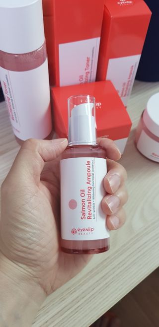 아이앤립 / EYENLIP 아이앤립 연어오일 리바이탈라이징 토너+앰플+크림 3종 세트 — 5점을 준 리뷰어가 2021년 4월 올린 사용 사진