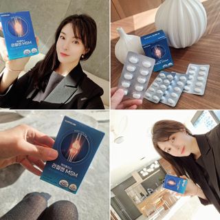 [경남제약헬스케어]케어플러스 관절엔 MSM 1000mg 60정/1개월분/관절/뼈/연골 영양/비타민D+아연/1일2정 — 5점을 준 리뷰어가 2024년 1월 올린 사용 사진
