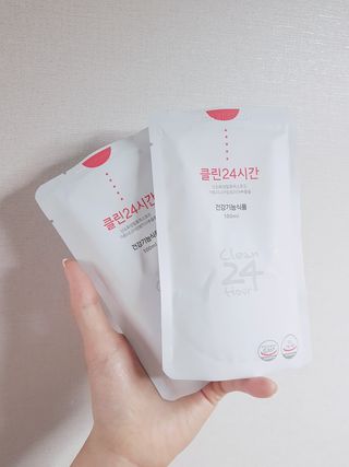 클린24시간 1BOX(5포) + 전용보틀(500ml) — 5점을 준 리뷰어가 2022년 10월 올린 사용 사진