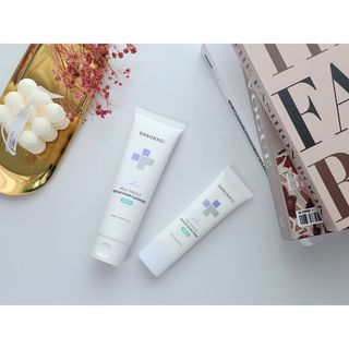 바노바기 코스메틱 바노바기 밀크씨슬 리페어 시카 폼 클렌저 플러스 120ml + 선스크린 플러스 50ml — 5점을 준 리뷰어가 2023년 8월 올린 사용 사진