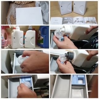 [생활공작소] 섬유유연제 + 세탁세제 1.5L 릴리향 — 5점을 준 리뷰어가 2021년 2월 올린 사용 사진