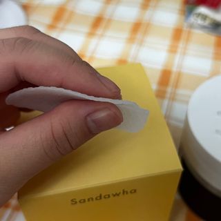 산다화 비타민씨 화이트닝 토너 패드 — 5점을 준 리뷰어가 2023년 9월 올린 사용 사진
