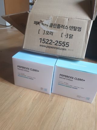 페페로니 2종 세트 클린플러스 덴탈껌 치킨+덕 — 4점을 준 리뷰어가 2021년 8월 올린 사용 사진