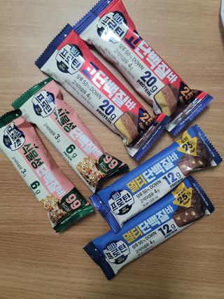 이지프로틴바 3종x각 2ea (고단백질바, 멀티단백질바, 식물성단백질바) — 4점을 준 리뷰어가 2024년 2월 올린 사용 사진