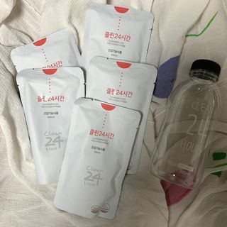 클린24시간 1BOX(5포) + 전용보틀(500ml) — 5점을 준 리뷰어가 2022년 8월 올린 사용 사진
