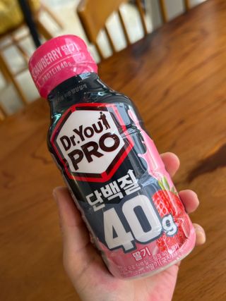 닥터유 프로 단백질드링크 40g 딸기 — 5점을 준 리뷰어가 2025년 7월 올린 사용 사진