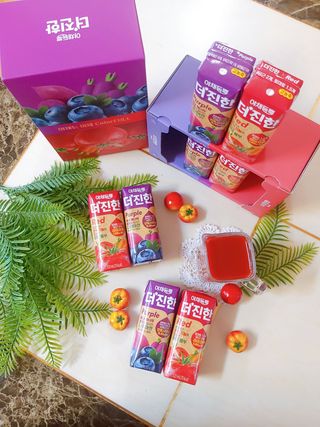 [롯데칠성] 야채듬뿍 더'진한 [롯데칠성] 야채는 이제 COLORFULL! 야채듬뿍  더 진한 레드 4개 +퍼플 4개 (총 8개) — 5점을 준 리뷰어가 2023년 6월 올린 사용 사진