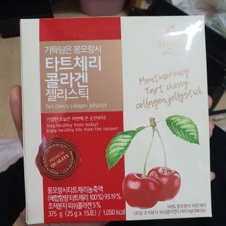 자연에온 가득담은 몽모랑시 타트체리 콜라겐 젤리스틱 — 4점을 준 리뷰어가 2021년 1월 올린 사용 사진
