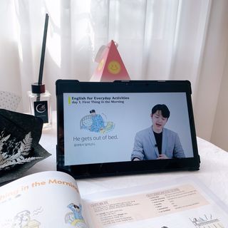 웅진컴퍼스 EEA 일상영어회화 EEA 낭독편 — 5점을 준 리뷰어가 2023년 2월 올린 사용 사진