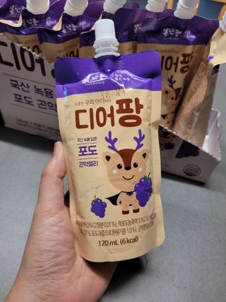 [몸엔용] 우리 아이 건강간식, 달콤한 녹용곤약젤리 디어팡 4종 — 4점을 준 리뷰어가 2021년 8월 올린 사용 사진