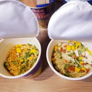 NISSIN 닛신 컵누들  4종 - 씨푸드오리지날, 씨푸드 스파이시, 씨푸드 커리, 씨푸드 XO소스 — 5점을 준 리뷰어가 2022년 4월 올린 사용 사진