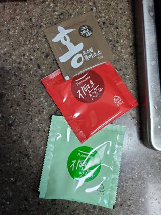 [풀무원] 자연은맛있다 정면, 백면, 홍면  세트 — 5점을 준 리뷰어가 2021년 4월 올린 사용 사진
