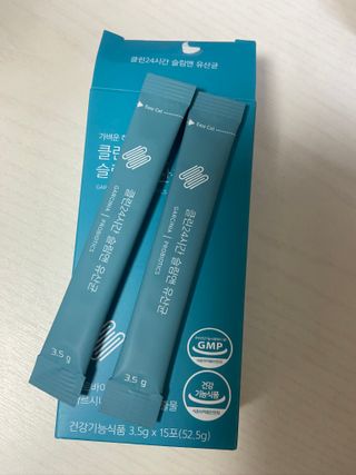클린24시간 슬림앤유산균 1박스 (3.5g X 15포) — 5점을 준 리뷰어가 2023년 6월 올린 사용 사진