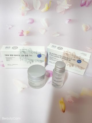 [유니자르] COSDIY  샘플 키트 + 엘라스틴 저분자 콜라겐 파우더 — 4점을 준 리뷰어가 2021년 11월 올린 사용 사진