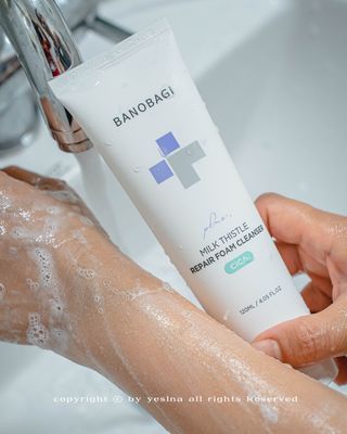 바노바기 코스메틱 바노바기 밀크씨슬 리페어 시카 폼 클렌저 플러스 120ml + 선스크린 플러스 50ml — 5점을 준 리뷰어가 2023년 8월 올린 사용 사진