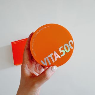 광동생활건강 MF[광동] 비타500✨주름개선·미백·SPF50+🌞퍼펙트쉴드 빅 선쿠션 본품 — 5점을 준 리뷰어가 2024년 5월 올린 사용 사진