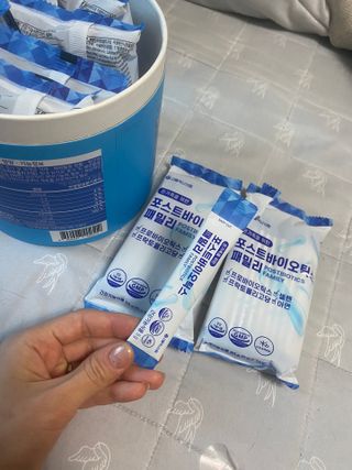 서울약사신협_포스트바이오틱스패밀리_5g x 100포 — 4점을 준 리뷰어가 2021년 3월 올린 사용 사진