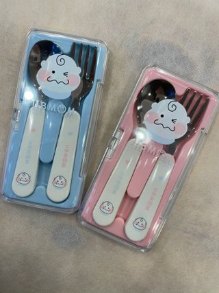 유비맘 스푼포크 케이스 세트 1+1 _컬러랜덤 발송 — 5점을 준 리뷰어가 2021년 3월 올린 사용 사진