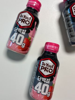 닥터유 프로 단백질드링크 40g 딸기 — 5점을 준 리뷰어가 2025년 7월 올린 사용 사진