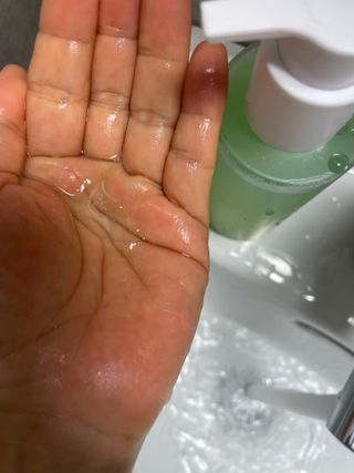 스킨큐어 산다화 순한 클렌징 동백 오일 200ml — 5점을 준 리뷰어가 2023년 11월 올린 사용 사진