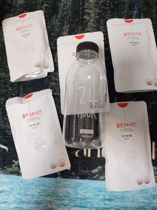 클린24시간 1BOX(5포) + 전용보틀(500ml) — 4.5점을 준 리뷰어가 2022년 10월 올린 사용 사진