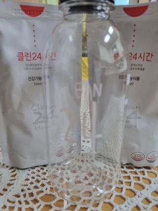 클린24시간 1BOX(5포) + 전용보틀(500ml) — 3.5점을 준 리뷰어가 2022년 8월 올린 사용 사진