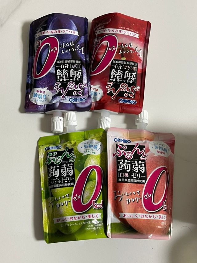 오리히로 곤약젤리 제로칼로리 130g 4종 4팩(맛별로 1팩씩) 리뷰 사진