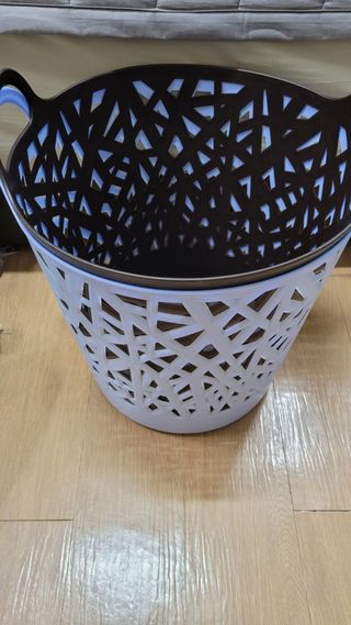 올맘 빨래바구니 2P 아이보리/브라운/스카이블루 — 5점을 준 리뷰어가 2021년 8월 올린 사용 사진
