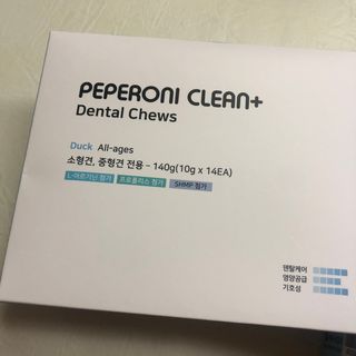 페페로니 2종 세트 클린플러스 덴탈껌 치킨+덕 — 5점을 준 리뷰어가 2021년 8월 올린 사용 사진
