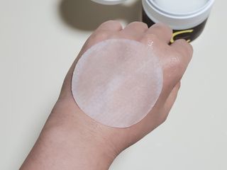 산다화 비타민씨 화이트닝 토너 패드 — 4.5점을 준 리뷰어가 2023년 6월 올린 사용 사진