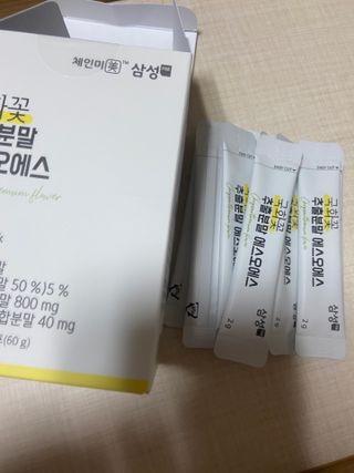 체인미 국화꽃 추출분말 에스오에스 곡류효소 과일채소 17종 혼합 분말 스틱 — 5점을 준 리뷰어가 2021년 12월 올린 사용 사진
