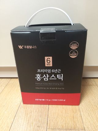 [푸름웰니스] 프리미엄 6년근 홍삼스틱 3mg x 100포 — 5점을 준 리뷰어가 2022년 3월 올린 사용 사진
