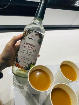 H365 [Kaskein Luomutyrniglögi] 핀란드 전통 무알콜 멀드와인 시벅톤 글로기 — 4점을 준 리뷰어가 2021년 4월 올린 사용 사진
