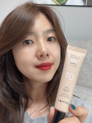 트리마이 바른 듯 안 바른듯 깨끗한 커버려 BB크림 — 5점을 준 리뷰어가 2023년 5월 올린 사용 사진